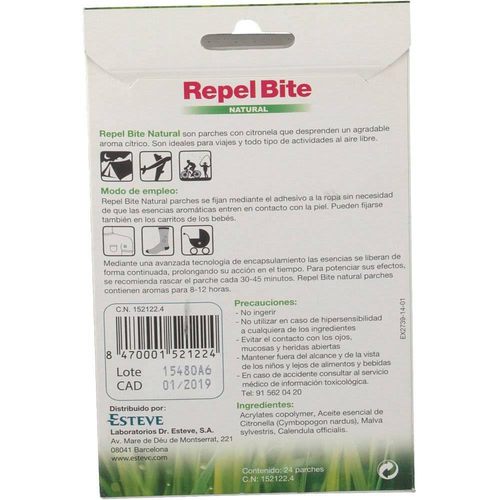 repel bite natural 24 parches