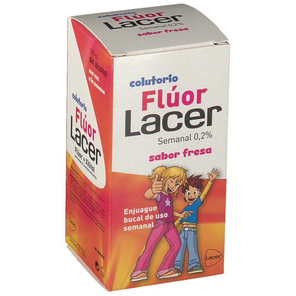 lacer colutorio fluor semanal fresa 100 ml