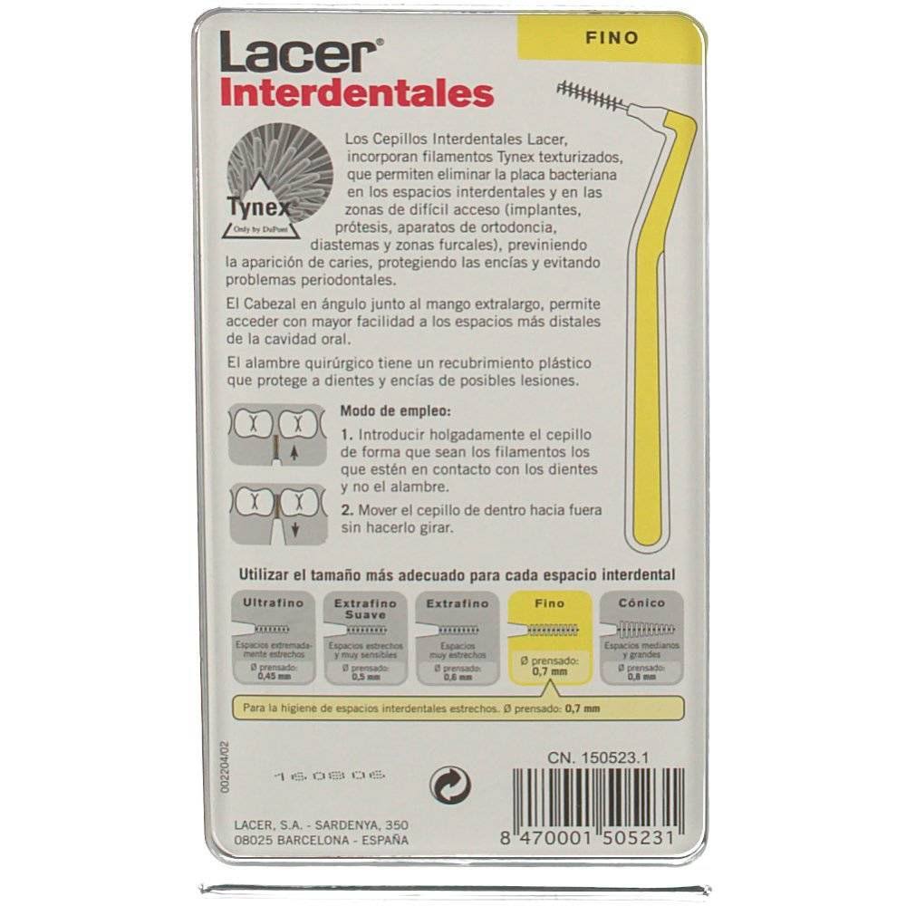 lacer cepillo interdental fino angular