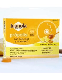 JUANOLA PROPOLIS PASTILLAS LIMON MIEL 24 PASTILL