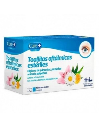 CARE+ TOALLITAS OFTÁLM. ESTERIL. 30 UDS