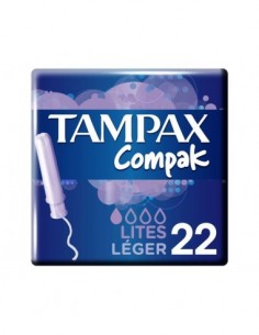 TAMPAX COMPAK TAMPON 100%ALGODON LITES 20 U