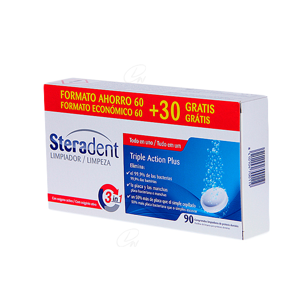 STERADENT 3X2 TRIPLE AC PLUS 60+30 TAB