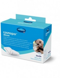 COSMOPOR SILICONE APOSITO ESTERIL 5 U 7,2*5 CM