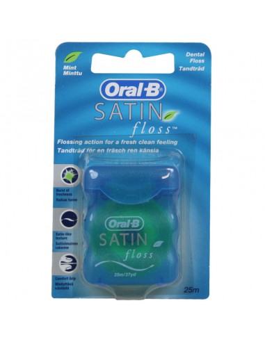 SATIN FLOSS SEDA DENTAL CON CERA 25 M