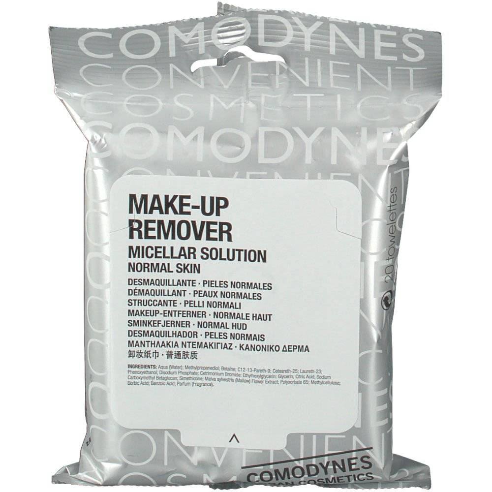comodynes make up remover normal skin 20 toallitas