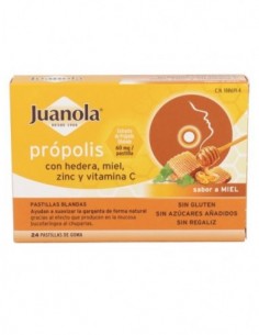 JUANOLA PASTILLAS PROPOLIS HIEDRA MIEL 24 UN