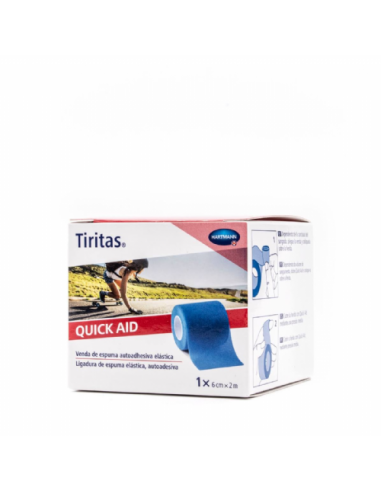 TIRITAS QUICK AID APOSITO ADHESIVO COLOR AZUL 6