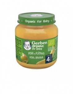 GERBER TARRITO ORGANIC PERA PLATANO 125G