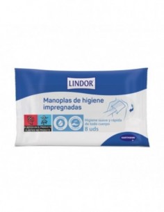 LINDOR MANOPLAS DE HIGIENE 8 MANOPLAS