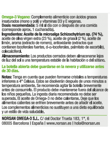 NORSAN OMEGA-3 VEGANO 100 ML