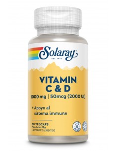SOLARAY VITAMIN C 1000MG + D 2000UI 60 CAP