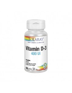 SOLARAY VIT D3 400 UI 120 PERLAS  SOLARAY VIT.D