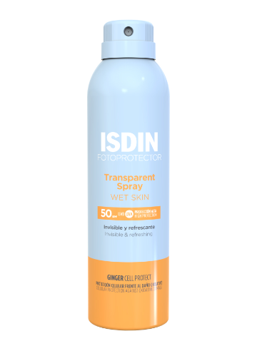 FOTOPROTECTOR ISDIN SPF 50 SPRAY TRANSPARENT WET