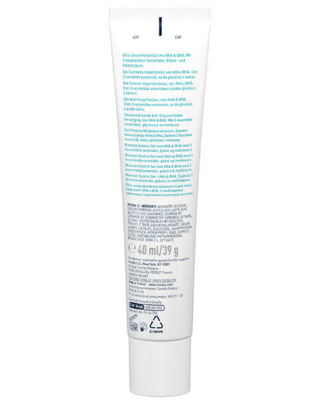 CERAVE GEL CONTROL IMPERFECCIONES 1 TUBO 40 ML