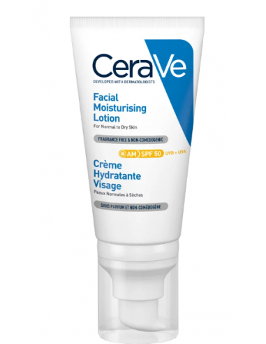 CERAVE LOCION HIDRATANTE DE ROSTRO SPF50  52ML