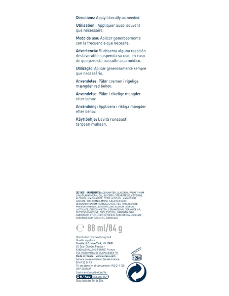 CERAVE CREMA RENOVADORA PIES 88 ML