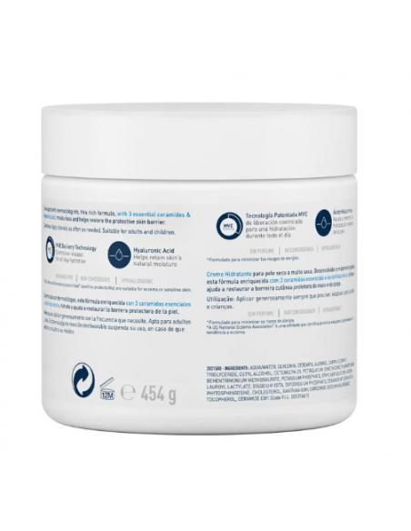 CERAVE CREMA HIDRATANTE PIEL SECA 454 G