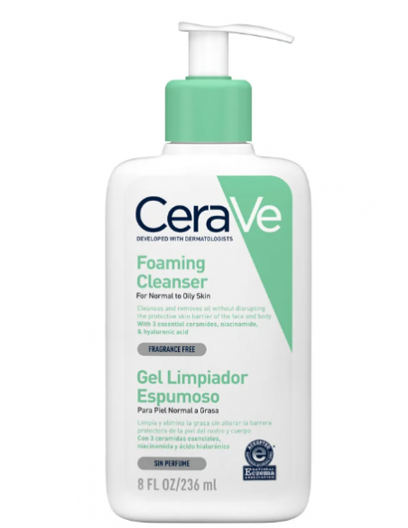 CERAVE GEL LIMPIA ESPUMO 236ML