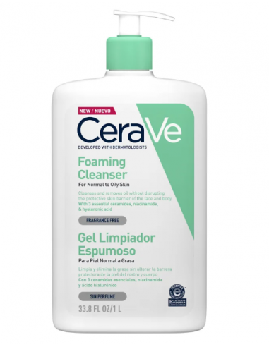 CERAVE GEL LIMPIADOR ESPUMOSO 1000 ML