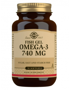 SOLGAR FISH GEL OMEGA 3 740MG. 50 CAPSBL