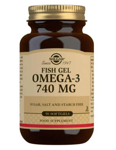 SOLGAR FISH GEL OMEGA 3 740MG. 50 CAPSBL