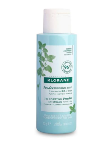 KLORANE POLVO PURIFICANTE 3 EN 1 MENTA BIO Y ARC