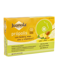 JUANOLA PASTILLAS PROPOLIS HEDERA MIEL ZINC VIT