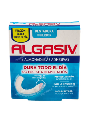 ALGASIV ALMOHADILLA DENTAL INFERIOR ADHESIVA 18