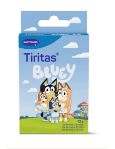 TIRITAS BLUEY APOSITO ADHESIVO 12 UNIDADES 3 TAM