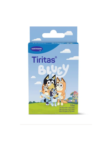 TIRITAS BLUEY APOSITO ADHESIVO 12 UNIDADES 3 TAM