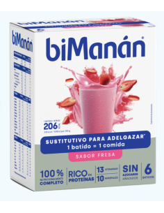 BIMANAN BESLIM SUSTITUTIVO BATIDO 6 SOBRES 55 G