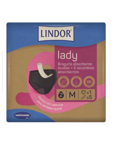 BRAGA INCONTINENCIA LAVABLE LADY LINDOR T.M RECA