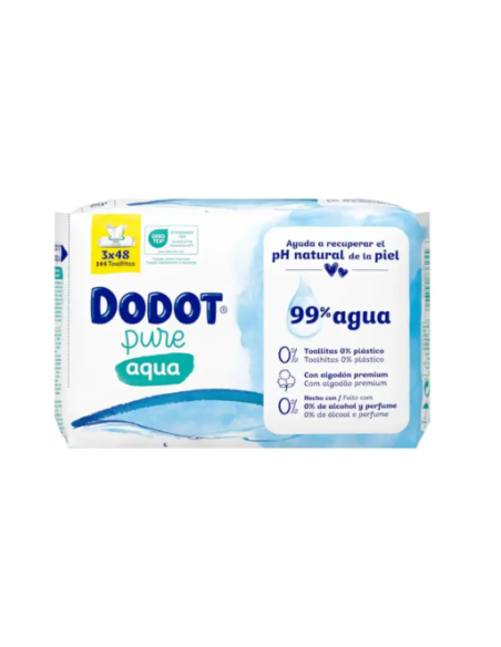DODOT AQUA PURE TOALLITAS HUMEDAS BEBES 3 X 144