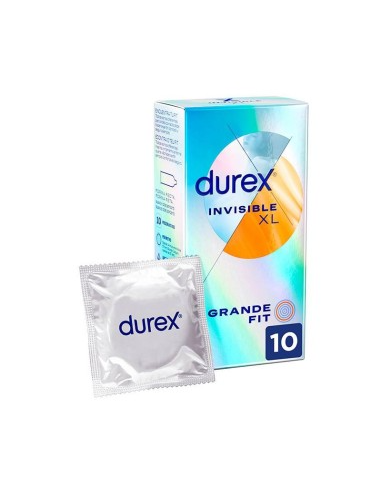 DUREX INVISIBLE XL PRESERVATIVOS 10 UNIDADES