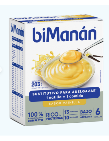 BIMANAN SUSTITUTIVE NATILLA VAINILLA 55 G 6 SO